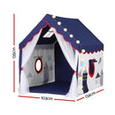 Keezi Kids Play Tent Playhouse Castle with Floor Mat String Ball Light 134X103CM-3
