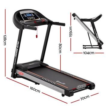 Everfit Treadmill Electric Auto Incline Home Gym Fitness Exercise Machine 450mm - 0