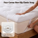 Giselle Double Pillow Top Mattress Topper 1300GSM White Duck Feather For Old Bed Upgrade 5cm Thick-5