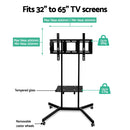 Artiss Mobile TV Stand for 32"-65" TVs Mount Bracket Portable Shelf Trolley Cart-5