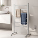 Devanti Electric Heated Towel Rail Rack 6 Bars Freestanding Clothes Dry Warmer-1
