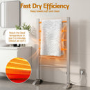 Devanti Electric Heated Towel Rail Rack 6 Bars Freestanding Clothes Dry Warmer-2