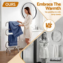 Devanti Electric Heated Towel Rail Rack 5 Bars Freestanding Clothes Dry Warmer-3