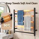 Devanti Electric Heated Towel Rail Rack 5 Bars Wall Mounted Clothes Dry Warmer-2