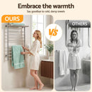 Devanti Electric Heated Towel Rail Rack 14 Bars Wall Mounted Clothes Dry Warmer-3