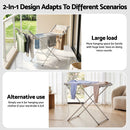 Devanti Electric Heated Towel Rail Rack 18 Bars Freestanding Clothes Dry Warmer-4