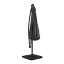 Instahut Outdoor Umbrella 3M Cantilever Beach LED Base Garden Sun Patio Charcoal-3