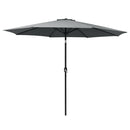 Instahut 3m Outdoor Umbrella Beach Pole Garden Patio Tilt Charcoal-1
