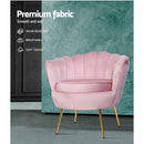 Artiss Armchair Velvet Pink Callista-4