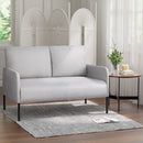 Artiss Armchair 2-Seater Sofa Pillow Linen Grey-1