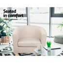 Artiss Armchair Tub Chair Beige Abby-4