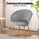 Artiss Armchair Velvet Grey Eloise-5