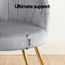 Artiss Armchair Velvet Grey Eloise-7
