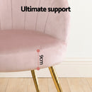 Artiss Armchair Velvet Pink Eloise-7