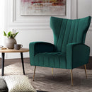 Artiss Armchair Green Velvet Kate-8
