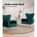 Artiss Armchair Green Velvet Kate-4