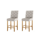 Artiss 2x Bar Stools Linen Upholstered Chairs-7