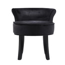 Artiss Vanity Stool Velvet Black Abella-3