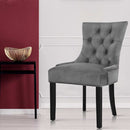 Artiss Dining Chairs Set of 2 Velvet French Provincial Grey-7