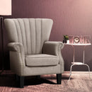 Artiss Armchair Wingback Beige Andrew-8