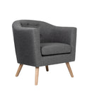 Artiss Armchair Tub Chair Grey Adora-1
