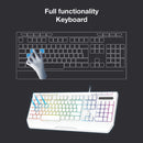 Laser White Gaming RGB Keyboard Full Size with Multimedia Keys-2
