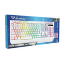 Laser White Gaming RGB Keyboard Full Size with Multimedia Keys-8