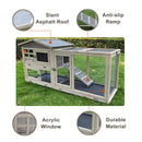 Samland Rabbit Hutch Cage Indoor and Outdoor Chicken Coop Guinea Pig Cage Bunny Cage Waterproof Roof-4