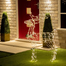 Samland Led Warm White Copper Wired 3d Standing Reindeer For Christmas Decoration-2