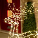 Samland Led Warm White Copper Wired 3d Standing Reindeer For Christmas Decoration-3