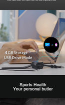 2-in-1 Smartwatch /Earphones & Charging Dock | 4GB MP3, Health Tracker | Titanium Grey | World’s First Patented-11