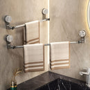 Stainless steel non-drilling towel rack, retractable bathroom suction cup storage rack, strong adhesive strong load-bearing, multi-function shower rack suitable for shower room, balcony storage, home storage god-4