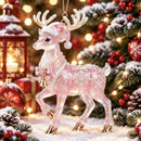 Elf Deer Party Festival 2D Acrylic Keychain Pendant – Christmas Hanging Ornament for Christmas Tree & Holiday Decor, 8cm Tall - Multi - Size A-5