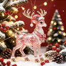 Elf Deer Party Festival 2D Acrylic Keychain Pendant – Christmas Hanging Ornament for Christmas Tree & Holiday Decor, 8cm Tall - Multi - Size C-9