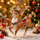 Elf Deer Party Festival 2D Acrylic Keychain Pendant – Christmas Hanging Ornament for Christmas Tree & Holiday Decor, 8cm Tall - Multi - Size H-2