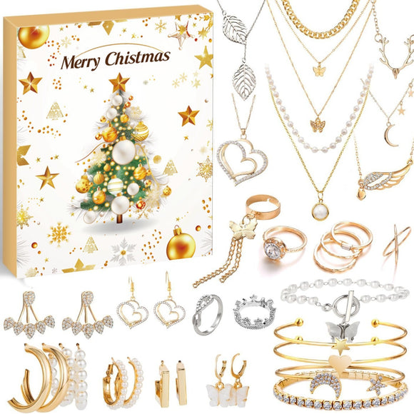 24-Day Christmas Advent Calendar DIY Bracelet Set, Festive Charm & Bead Kit for Aussie Xmas Gifting & Crafting