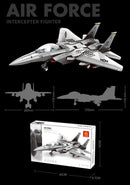 Christmas gift F-15 Eagle Fighter Jet Building Blocks Set, 223 Pieces Military Aircraft Model Kit for Kids & Enthusiasts（F15 fighter）-3