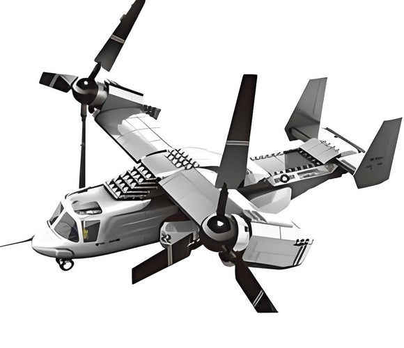 Christmas gift US Osprey Tiltrotor Aircraft Building Blocks Set, 460 Pieces Military Transport Model Kit for Kids Aged 6+ & Enthusiasts（Osprey tiltrotor aircraft）