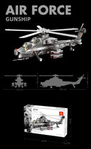 Christmas gift WZ-10 Attack Helicopter Building Blocks Set, 264 Pieces Military Model Kit for Kids Aged 6+ & Enthusiasts（WZ10 helicopter gunship）-3