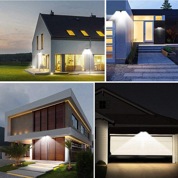 4Pack Solar Sensor Lights Outdoor with 30 LEDs – Wireless Waterproof Solar Motion Sensor Wall Lights for Fence, Patio, Deck, Yard & Garden, Motion Activated Auto On/Off(White)