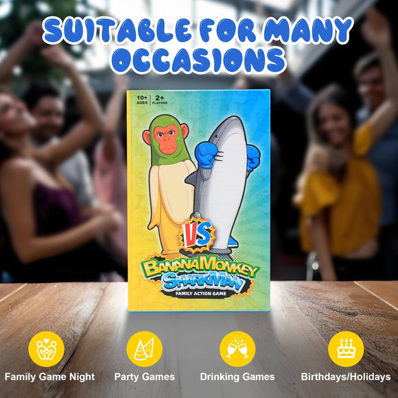 Banana Monkey vs Sharkman Flip Game – Fun Toss & Flip Challenge for Family, Party & Group Play | Other Action Games Available In-Store