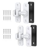 90/180 Degree Barn Door Lock, Safety Flip Lock, Adjustable Sliding Door Latch for Bathroom, Wardrobe, Bedroom & Garden Door, Spacers Included, 1Pack (black)-12