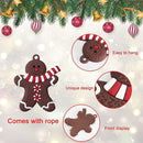 24pcs Christmas Ornaments Cute Snowman Xmas Tree Decorations Santa Claus Plastic Figurines Ornaments with Sugar Cookie House for Christmas Tree Hanging Party DIY Decor 3 Inch Tall-6