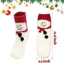 Christmas Socks - 6 Pairs Cozy Warm Fluffy Plush Bed Socks for Women, Girls - Cute Coral Fleece Xmas Indoor-5