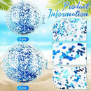 Christmas 10 Pcs Inflateable Sequin Glitter Beach Balls, 24 Inch and 16 Inch Jumbo Pool Confetti Glitter Balls, Swimming Pool Beach Toys for Summer Favor Decorations-4
