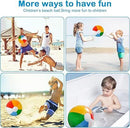 12'' Beach Ball for Kids: 14 Pack Beach Balls Bulk Inflatable Pool - Beach Balls Bulk Hawaiian Tropical Theme Christmas Party Decorations Favors Supplies-3