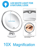 Christmas gift 10X Magnifying Suction Cup LED Makeup Mirror: Flawless Vanity Mirror with Natural Light for Precise Grooming-2