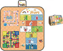 Waterproof Picnic Blanket with Flying Chess Game: 80''x80'' Extra Large, Foldable for Australian Camping, Beach & Family Gatherings-1