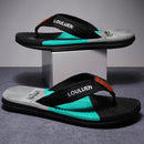 Men's Flip Flops with EVA-PVC Dual Sole, Black for Comfort & Style for Summer Beach & Daily Wear(39)-3