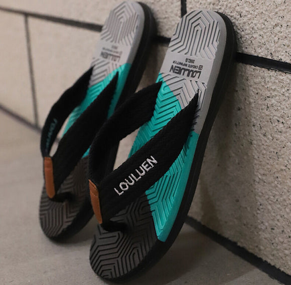 Men's Flip Flops with EVA-PVC Dual Sole, Black for Comfort & Style for Summer Beach & Daily Wear(39)